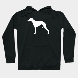 White Whippet Silhouette Hoodie